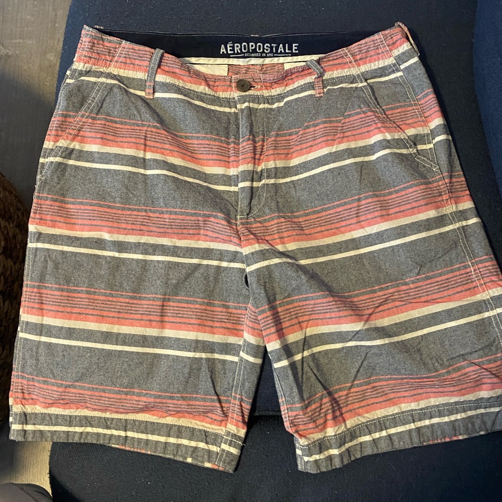 Aeropostale Plaid Shorts. Size 36. Colors Blue/white/red. Pockets.